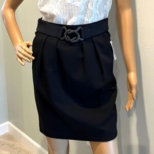 Trina Turk Black Belted Skirt Size 0 New With Tags